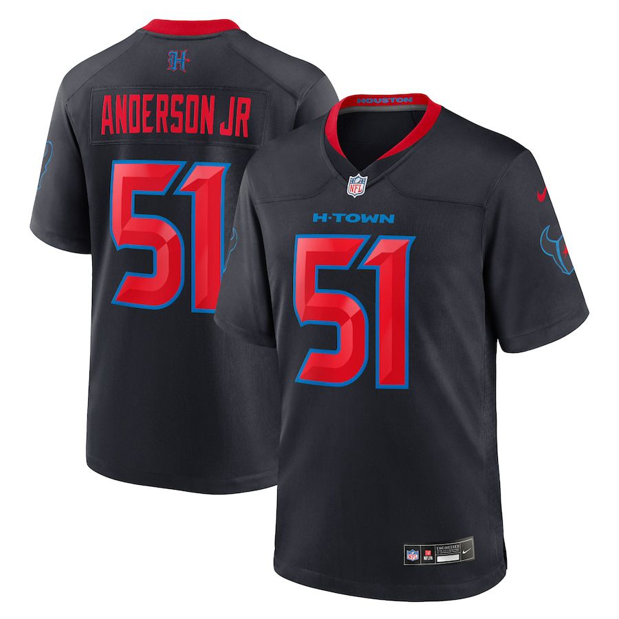 Men Houston Texans #51 Will Anderson Jr. Nike Navy 2nd Alternate Game NFL Jersey